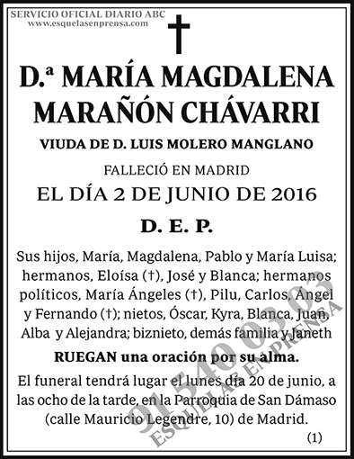 María Magdalena Marañón Chávarri